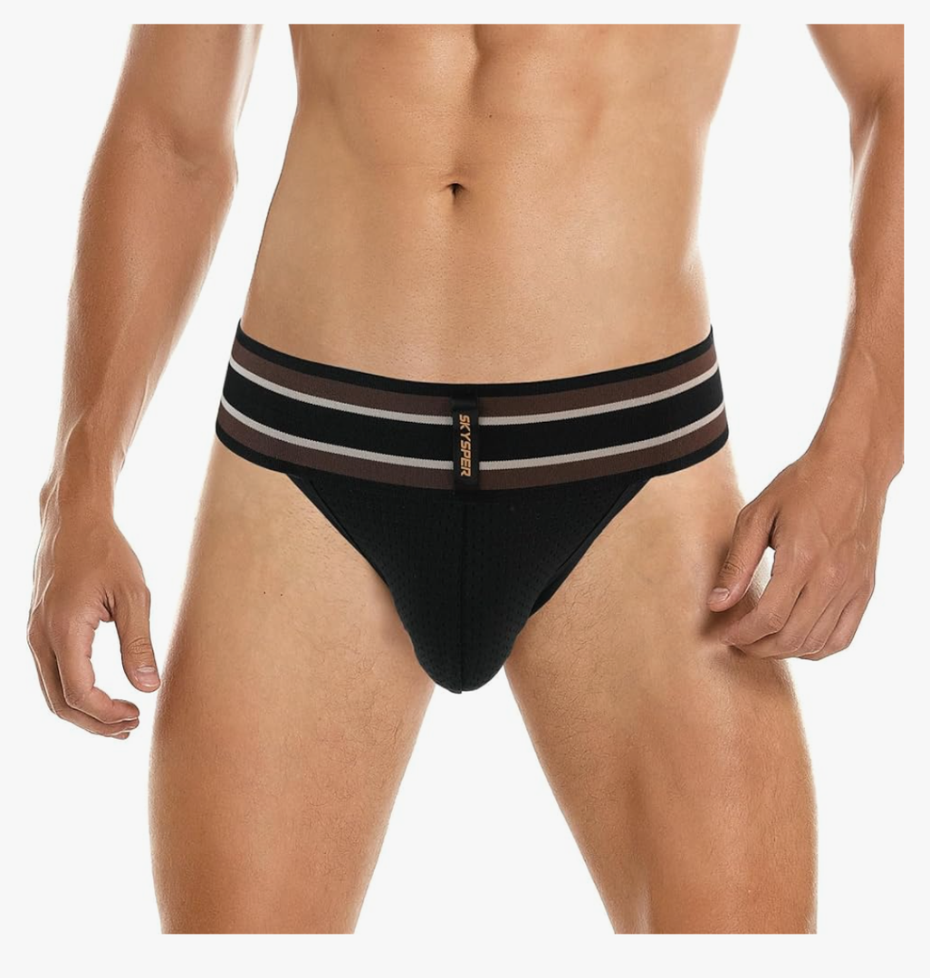 SKYSPER Jockstrap Athletic Supporters for Men Jock Strap Male Underwear Men's Thong Jockstrap Underwear ,Size S