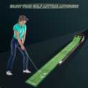 Putting Green Putting matt for Indoors Golf Putting Mat - Indoor Putting with Ball. Putting matt for Golf Practice, Portable and Easy to Clean. Great Gift