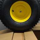 2PCS 20x8.00-8 Rear Tire and Wheel Assemblies, 3/4" Borehole, 3.5" Offset Hub and 3/16" Keyway, 4 Ply Tubeless Tire Compatible with Riding Lawn Mowers (Yellow)