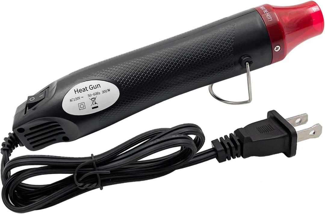 Heat Gun, Mini Hot Air Gun for DIY Crafts Portable Heat Air Gun Tool for Embossing Shrink Wrapping Drying Paint (Black)