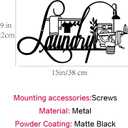 Laundry Room Wall Decor, Farmhouse Funny Laundry Metal Sign for Laundry Room Shelf Wall Art（Black 15 X 8.5in）