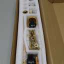 Rio Salto Brushed Brass Gold Barn Door Rollers  Extra Sliding Barn Door Hardware Kit for Interior Closet Pantry Doors  Fits 1 3/8" & 1 3/4" Panels, Supports 170 lbs  Track Not Included (Set of 2)