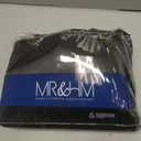 MR&HM Satin Sheets King Size with Elastic Corner Straps, 4-Piece Silky Bedding Set, Deep Pocket 15 Inches, Good for Hair & Skin (King, Black)