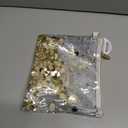 Packed Party Spirit Squad Confetti Everything Pouch, Makeup Bag, Travel Bag,Cosmetic Bag for Women (Good As Gold) (Blue)