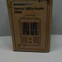 Milkhouse Space Heater, 1300W/1500W Electric Heater with Thermostat, 3 Heat Settings, Safe and Quiet for Home Garage Workshop Warehouse, Black