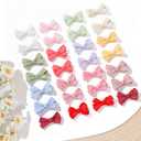 28 Pack 2'' Mini Bow Snap Clips,Baby Girls Grosgrain Ribbon Bows Tiny Hair Clips Fine Hair for Girls Infants Toddlers