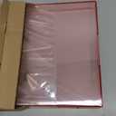 MAONAME Pink Clear Serving Tray with Handles, Plastic Clear Tray, Rectangle Decorative Trays for Coffee Table, Ottoman, Bathroom, Vanity, 15.7" Lx 10.2" W X 1.57" H