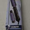 Conair 2-in-1 Hot Air Curling Combo, Includes 1.5-inch Curl Brush and 1-inch Aluminum Bristle Brush (Black / Purple)