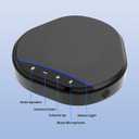 Conference Speakerphone with 360 Voice Pickup, AI Noise Reduction & Echo Cancellation, USB Plug and Play Desktop Microphone Speaker for Zoom, Teams, Skype, Home Office & Online Meetings