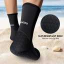 Neoprene Diving Water Socks, 3mm Beach Booties Anti-Slip Wetsuit Sand Socks for Snorkel Surfing Kayaking Swimming (Black, L)