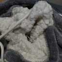 Heated Blanket Full Size with 1/2/4/6/8 Hours Auto-Off 10 Heat Level, 62'' * 84'' Cozy Faux Rabbit Fur Bubble Electric Blanket with Overheat Protection(Dark Grey)