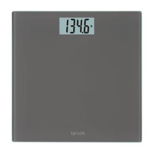 Taylor Smart Bathroom Scale with Precision Hub App, Digital Body Weight Scale, 400 lb Capacity, 8 User Profiles, Smart App Connectivity, Sync to 3rd Party Apps, BMI Tracking, Glass Platform, Charcoal (11.8 x 11.8 Inches)