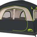 Happy Travel Tent 6 Person Tents for Camping, Waterproof Easy Setup Camping Tent with Rainfly, Portable Large Family Cabin Tent with 5 Large Mesh Windows and Carry Bag for Outdoor Camping & Hiking