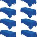 8 Pack Royal Blue Tablecloth Rectangle 60 x 126 Inch for 8 Foot Tables