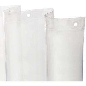 Kenney KN61433 Lightweight 3 Gauge Waterproof PEVA Shower Curtain Liner with Durable Eyelet Hang Holes and Weighted Magnetic Hem for Bathroom, 70" W x 72" H, Clear, 1-Pack