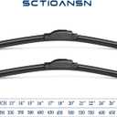 3Pcs Wiindshield Wiper Blades for Toyota Sienna 2005 2006 2007 2008 2009 2010, Original Equipment Automotive Replacement Windshield Wiper Blades for My Car- 26"/19"/16T" (Pack of 3) J- HOOK
