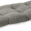 ELFJOY Tufted Bench Cushion Thicken Patio Furniture Cushions Classic Solid Color Porch Swing Cushion Soft Bench Pillow with Non Slip Backing (34x16x3.5 inch Grey)