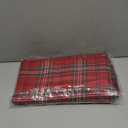 Solino Home Plaid Tablecloth 60 x 108 Inch - 100% Pure Linen Red Classic Tartan Plaid Table Cloth for Rectangle Tables - Machine Washable Tablecloth