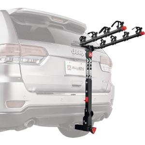 Allen Sports Deluxe+ Locking Quick Release 4-Bike Carrier for 2 in. Hitch, Model 840QR, Black