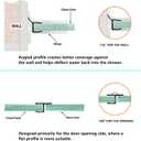 Shower Door Side Seals for 3/8" Glass, Opening & Wall Side