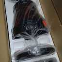 wurzee 60 inch Flush Mount Ceiling Fan Black Ceiling Fans with Lights 6 Speed...