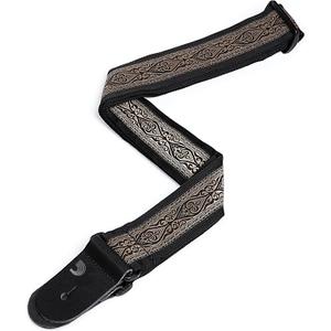 D'Addario Planet Waves 50J04 2-Inch Tubular Webbing with Brown Jaquard Design