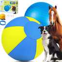 Herding Ball for Dogs and Horses, 18" Jolly Ball for Dogs, Dog Herding Balls for Australian Shepherd Collie,Herding Ball Durable Bite-Resistant with Reinforced Stitching, Dog Toys Gifts - Blue&Yellow