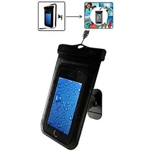 Universal Waterproof Phone Case, Waterproof Phone Pouch Cell Phone Dry Bag with Adhesive Phone Mount, Lanyard for Men Women Beach Kayaking Travel or Bath, 3 pack