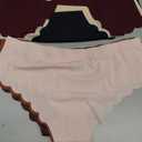 FINETOO 6 pack Seamless Underwear for Women Sexy Low Rise Hipster Wave Edge No Show Bikini Panties Womens Cheeky Size M Brown