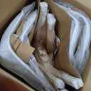 OLIXIS Dining Chairs Set of 8 Kitchen Mid Century Modern Chairs with Wood Legs and PU Leather Cushion for Living Room Bedroom Outdoor Lounge, White