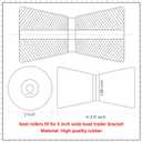 Black Boat Trailer Keel Rollers Fits 4" 5" 8" 10" 12" Wide Boat Trailer Bracket