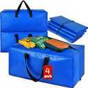 Heavy Duty Extra Large Moving Bag Storage Tote - Strong Handles& Backpack Straps - Space Saving Storage Bags Alternative to Moving Boxes and Bins,Compatible with Ikea Frakta Cart, Blue
