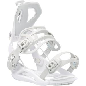 XCMAN Rear Step in Style Snowboard Bindings Lightweight Rear Entry All-Mountain Bindings for Men Women Easy in and Out (X-Large, White)