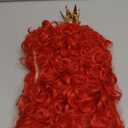 Wiggy Mermaid Red Heart Queen Wig Costume Women and Crown Cosplay Girls Pre-styled Fluffy Short Curly Halloween Anime Cosplay Party Wigs with Cap One Size