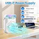 IWENNUAN Portable Air Conditioners, 4 in 1 Portable AC Unit with Remote, 1500ml Water Tank, 3 Speeds, 6H Timer, 2 Spray Mist, 7 Night Light, Personal Mini Air Conditioner for Bedroom (White)