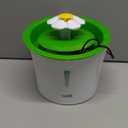 Catit LED Flower Fountain with Triple Action Filter, Cat Drinking Water Fountain, 3 L (9.0 x 8.3 x 7.7 Inches, Green)