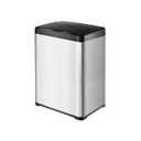 Fashionable Indoor Garbage Bin, Intelligent Sensor 30 Liters Trash Can with Lid Large Commercial Home Kitchen Hotel Mall Intelligent Trash Can Sensor,Get More Storage(Silver)