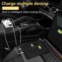 200W Car Power Inverter DC 12V to 110V AC,Cigarette Lighter Adapter Plug with [65W USB-C]/USB-Fast Charger 24W/Multiple USB/Laptop car Charger with Voltage Display