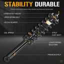 Rear Complete Struts Spring Assembly Shocks Absorbers Compatible with Honda Accord 2003-2007, for Acura Tl 2004-2008, 171372 (Set of 2)