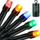 Joomer Battery Christmas Lights, 33ft 100LED Fairy Lights Battery Operated Timer 8 Modes Waterproof for Outdoor Home Garden Party Holiday Christmas Trees Decoration (Multicolor)
