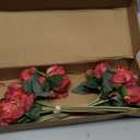 2 Bouquets Red Peonies Silk Flowers 14Heads Faux Peony Flowers Red Fake Peonies Flowers Artificial for Decorations for Wedding Bouquets Bridal Shower Decorations Home Office Party Decor