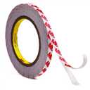 Double Sided Tape Thin, 0.39in x 82ft Removable Mounting Tape, Poster Picture Hanging Strips, Clear Wall Sticky for Hanging, Scrapbook Stickers, No Damage Wall Adhesive for Festival Decoration