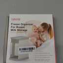 Breastmilk Freezer Organizer | Breastmilk Storage Container Storing System for Freezing Breastmilk | Use with Standard Milk Bags (White)