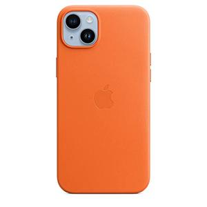 Apple Leather Case for iPhone 14 Plus w/ MagSafe - Orange
