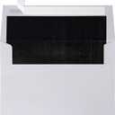 LUXPaper A7 Foil Lined Invitation Envelopes | Peel & Press | 5 1/4" x 7 1/4" | Silver w/Black LUX Lining | 80lb. Text | 50 Qty
