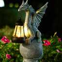 Qeeman Dragon on Ball Statues: Garden Decor Outdoor Decorations Art Figurine for Patio Balcony Yard Lawn