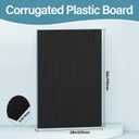 24 x 36 Inches 4 Pack Corrugated Plastic Sheet, 4mm Thick Corrugated Plastic Board, Black Blank Poster Board, Waterproof Coroplast Sheets for Indoor, Outdoor Use and DIY Projects.