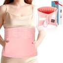 51" Heating Pad for Period Cramps Built with Hand Warmer Pocket, Controller Pocket & 9.84ft/3M Extra-Long Cord, Adj. Temp Timer Auto Shut Off Wrap Around Heated Pad for Women Back Abdomen Pain Relief