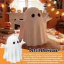 OYB Halloween Ghost Figurine,Spooky Resin Statue, Cute Finger Ghost Ornaments,Halloween Decor,Porch and Indoor Spooky Home Decor Gifts(A)