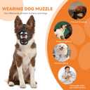 2 x Dog Muzzle Lightweight Breathable Basket Muzzle, Anti-Biting & Chewing, Adjustable Fit for Small, Medium & Large Dogs, Plastic Material (Size 2)